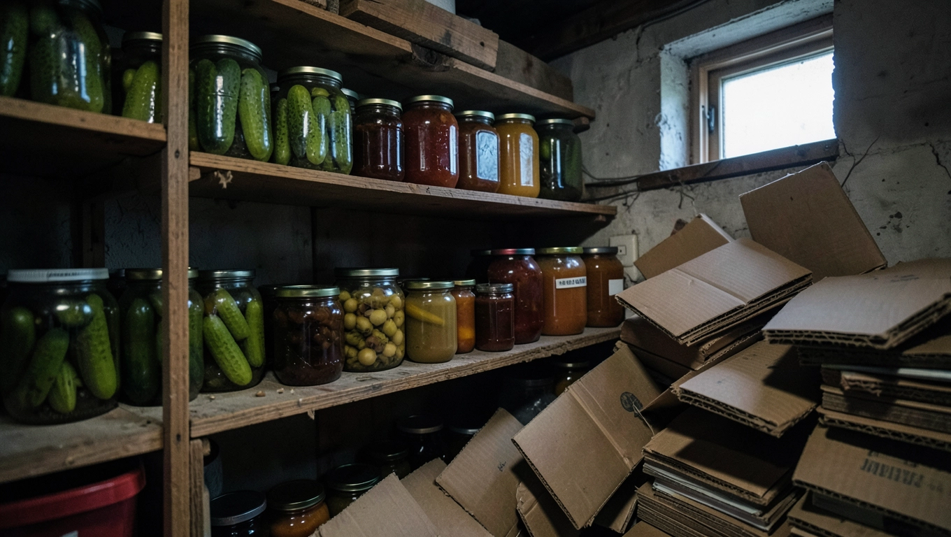 półki na słoiki do piwnicy
