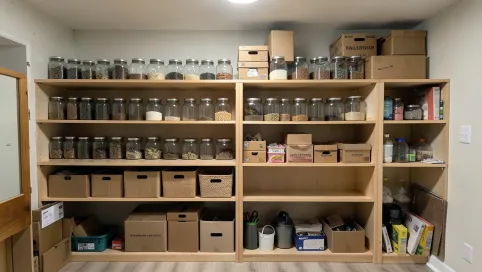 Pomysł na półki w piwnicy